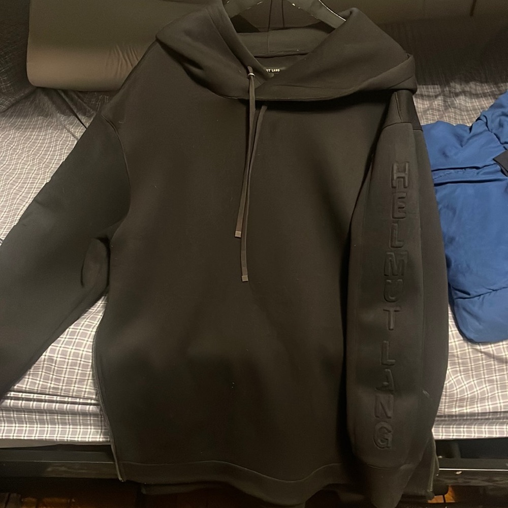 Helmet Lang oversized hoodie with zipper detail at side seams